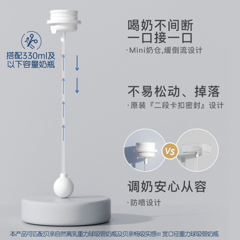 Pigeon 贝亲 第三代奶瓶吸管配件ppsu重力球吸管6月1岁以上 20.28元（需用券）