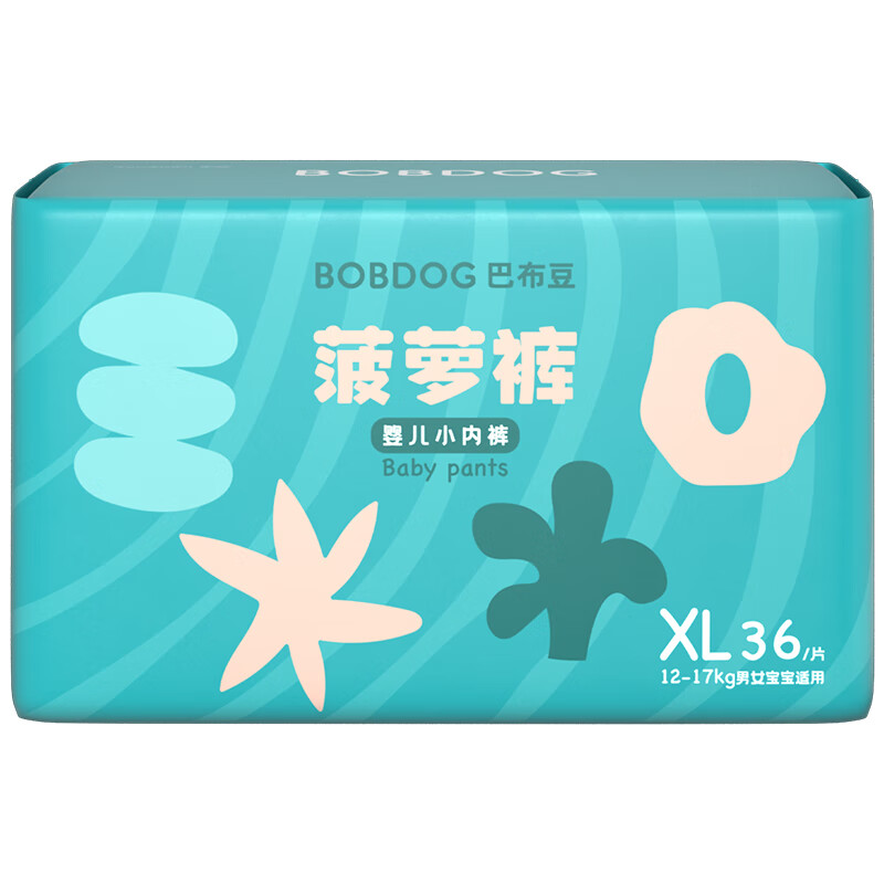 BoBDoG 巴布豆 菠萝系列 拉拉裤 XL36片 108元（27元/件）