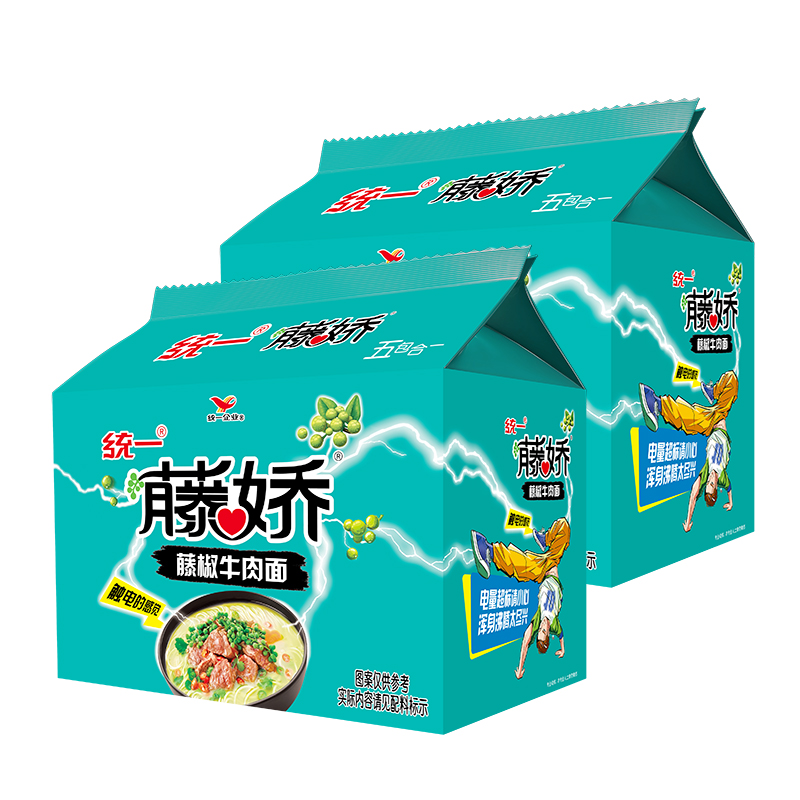 88VIP：统一 方便面 藤椒牛肉面 100g*10袋 17.86元