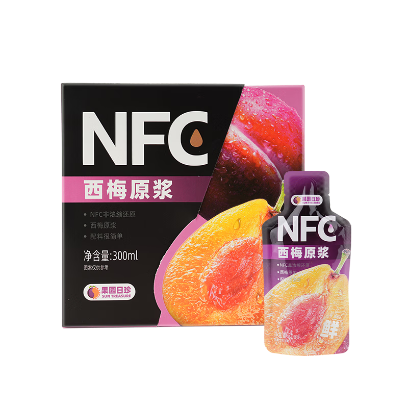 需首购、PLUS会员：果园日珍 NFC100﹪西梅原浆 30ml*10袋 16.7元（需试用）