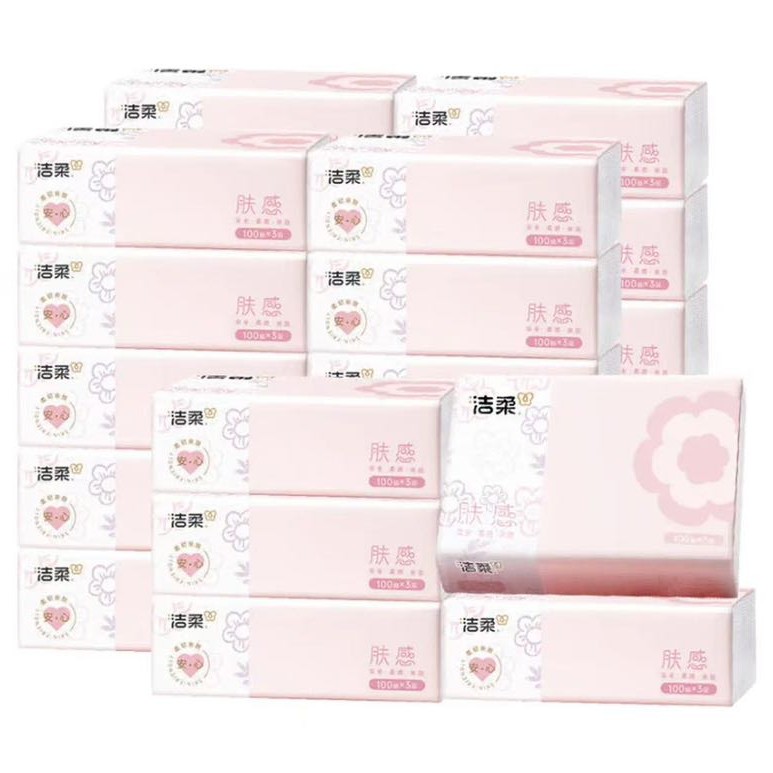 洁柔 肤感亲柔系列抽纸 3层100抽*24包/箱 23.99元（需买3件，需用券）