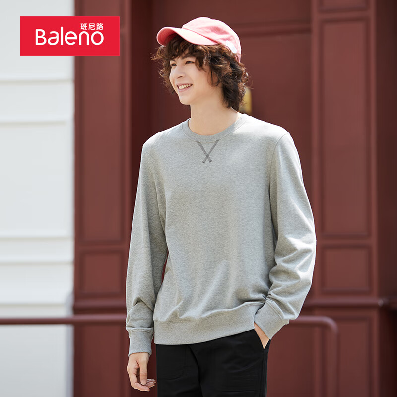 Baleno 班尼路 秋冬圆领卫衣男长袖上衣 62%棉 45.76元（需用券）