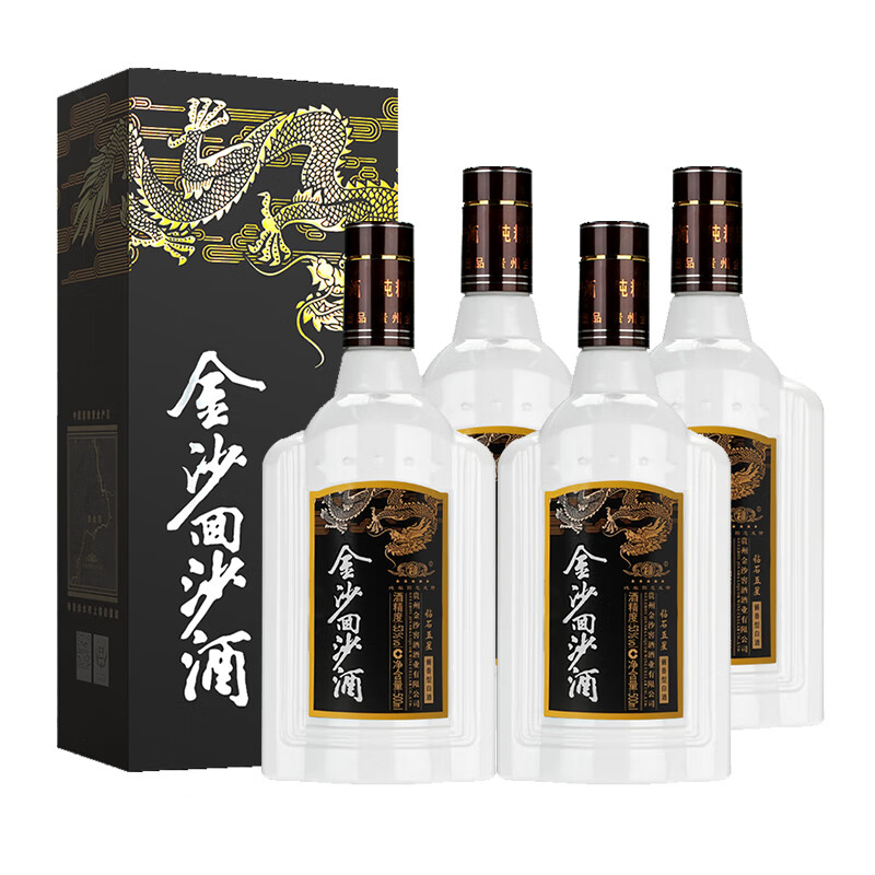 JINSHA 金沙 钻石五星 53度酱香型白酒 500mL*4瓶 278元（需用券）