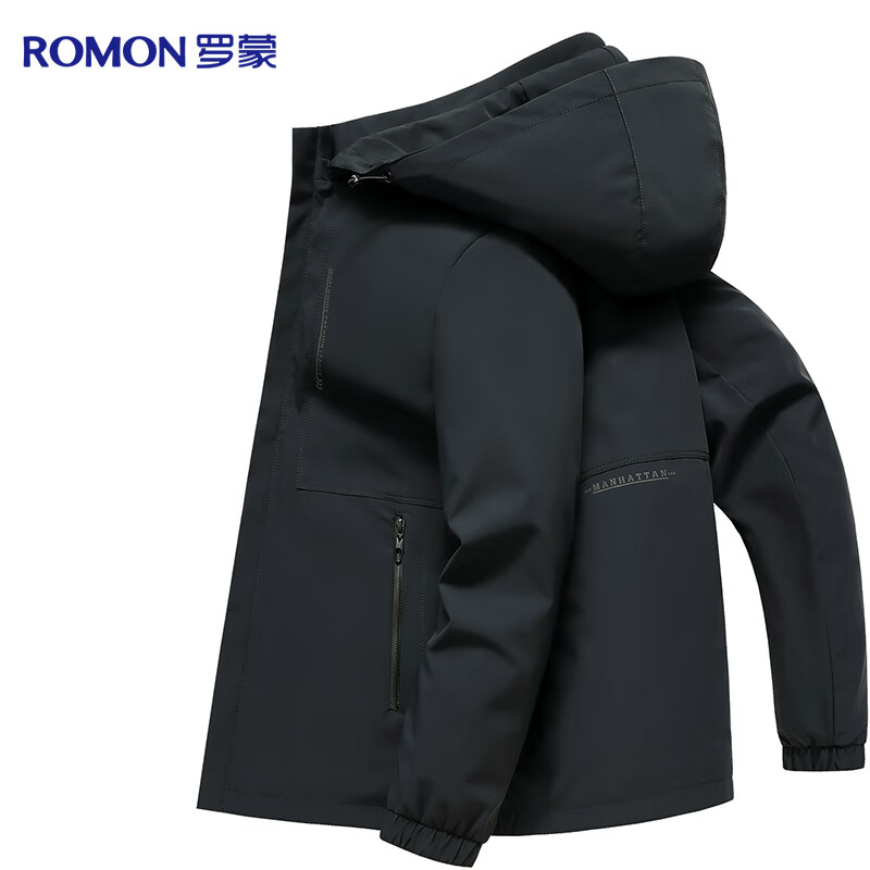 ROMON 罗蒙 男士连帽商务休闲夹克 100128780676 154.85元（需用券）