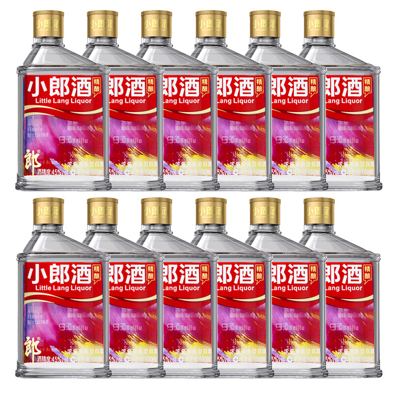 郎酒 经典小郎酒 浓酱兼香型白酒 45度100ml*12瓶 整箱装 （非原箱） 220元（需