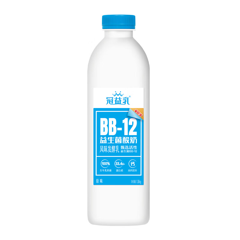 plus会员:蒙牛（MENGNIU）益生菌酸奶1.08kg+山楂陈皮酸奶桶1kg 共4瓶 47.71元包邮