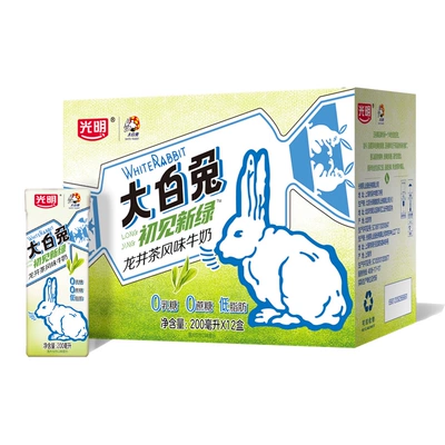 88VIP、需福袋：Bright 光明 大白兔龙井茶风味牛奶200ml*12盒 26.4元包邮（需用