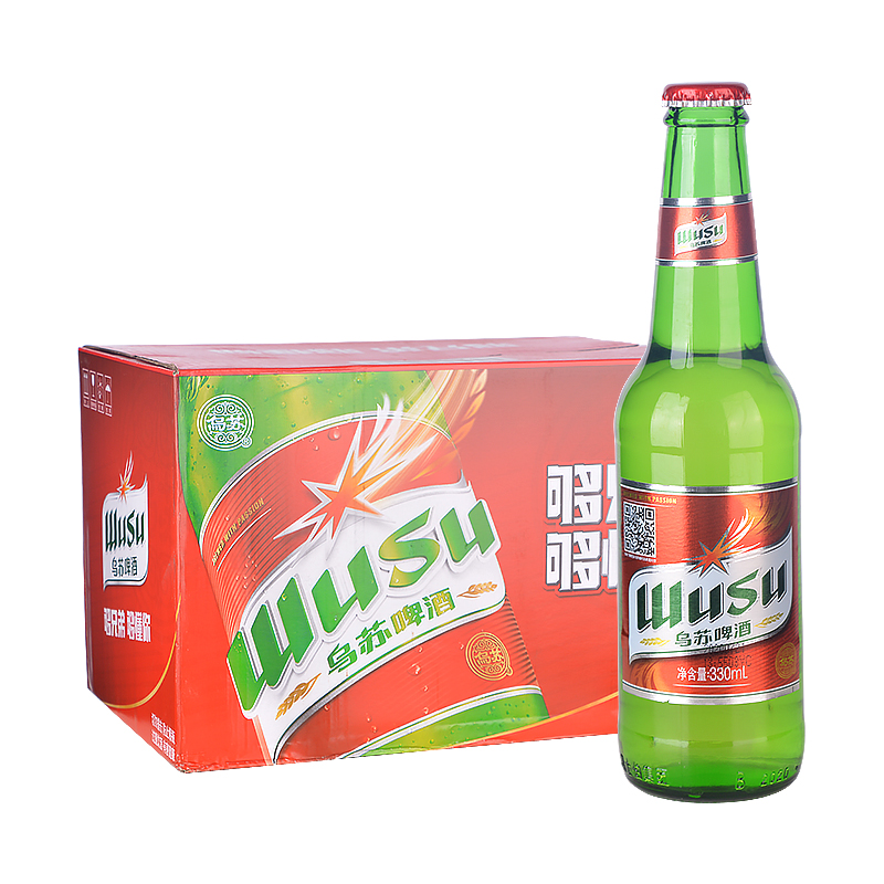 WUSU 乌苏啤酒 大红乌苏新疆啤酒620ml*12瓶整箱装特价批发高度啤酒百城次日