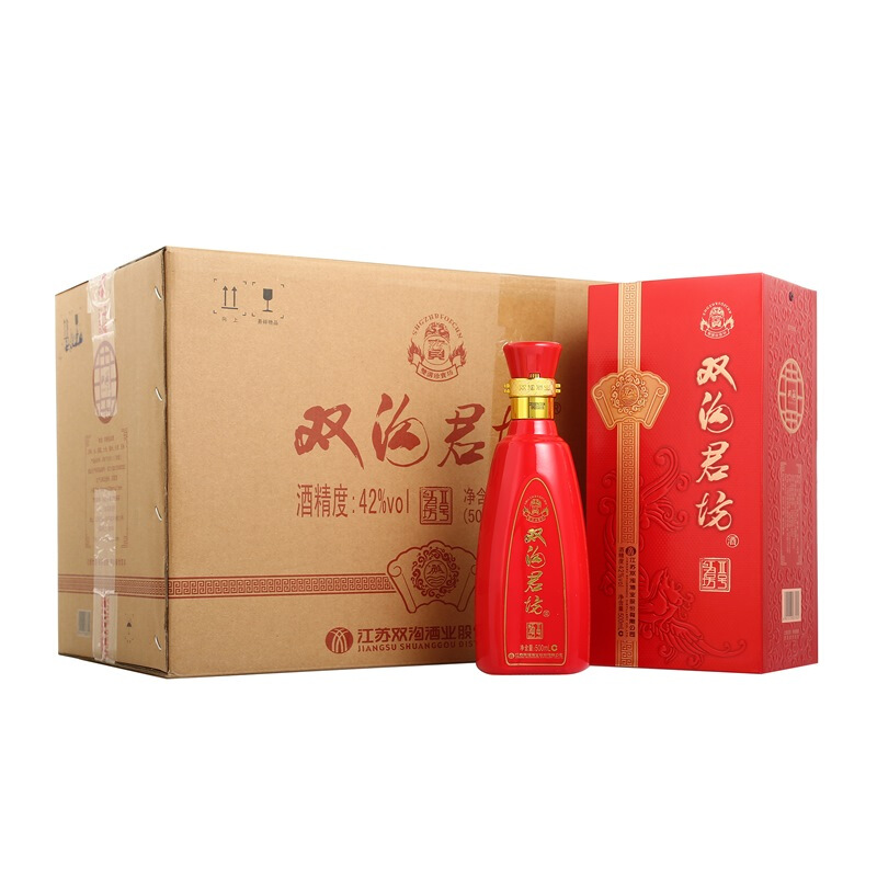 双沟 珍宝坊 红君坊II号 浓香型白酒 42度 500ml*6瓶 整箱装 中秋礼物 338元（需