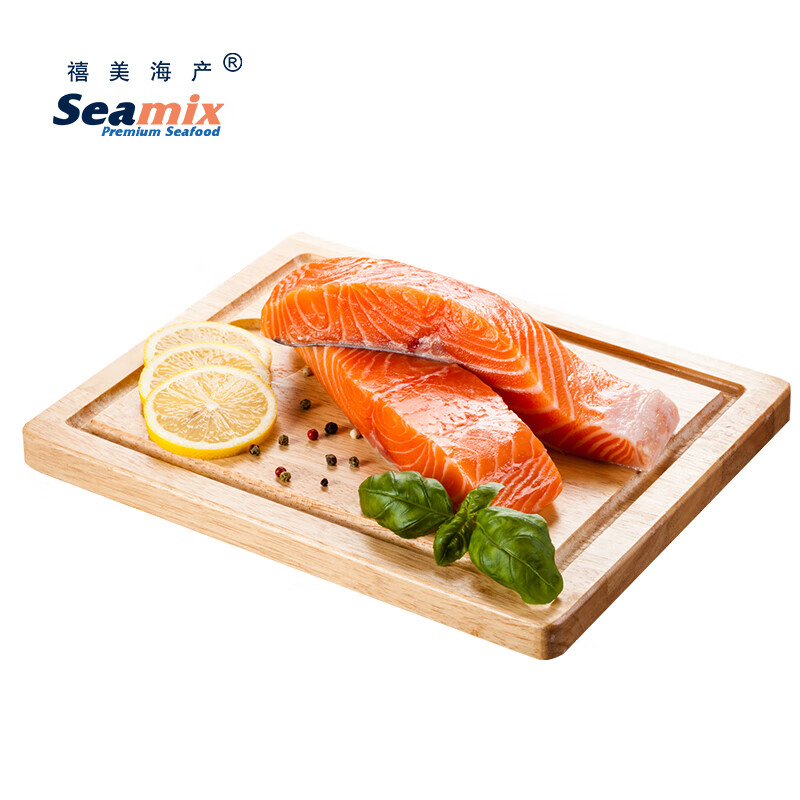 Seamix 禧美海产 冷冻三文鱼块1kg（银鲑）独立包装4-7块 去刺 海鲜水产 轻食 6