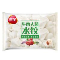 三全 牛肉大葱灌汤水饺 450g*10袋（专区任选10件） 59元，折单件5.9元