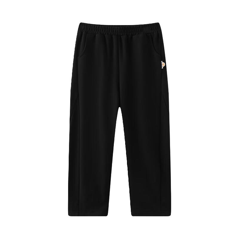 20点开始：马骑顿 童装女童裤子儿童针织裤黑色休闲百搭潮酷香蕉裤 78元