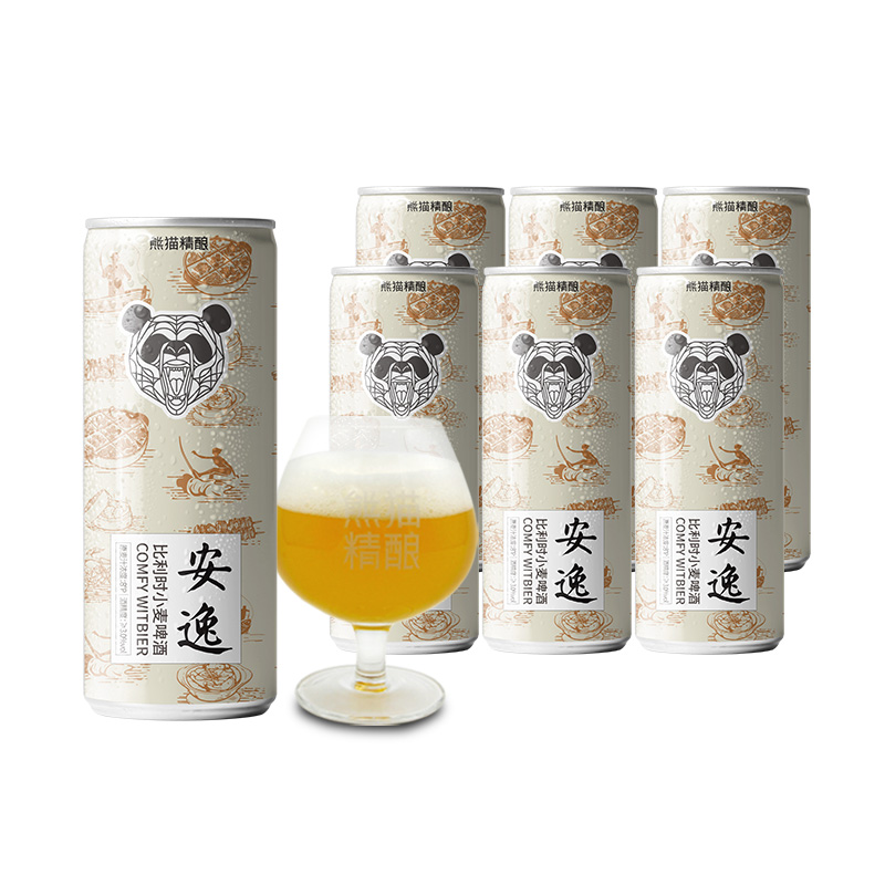 PANDA BREW 熊猫精酿 安逸 比利时小麦啤酒 330ml*6罐 12.9元包邮（需用券）