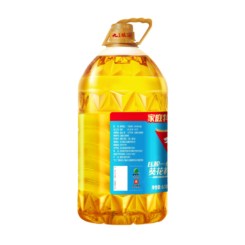 九三 压榨一级 葵花籽油 6.18L /桶 48.9元