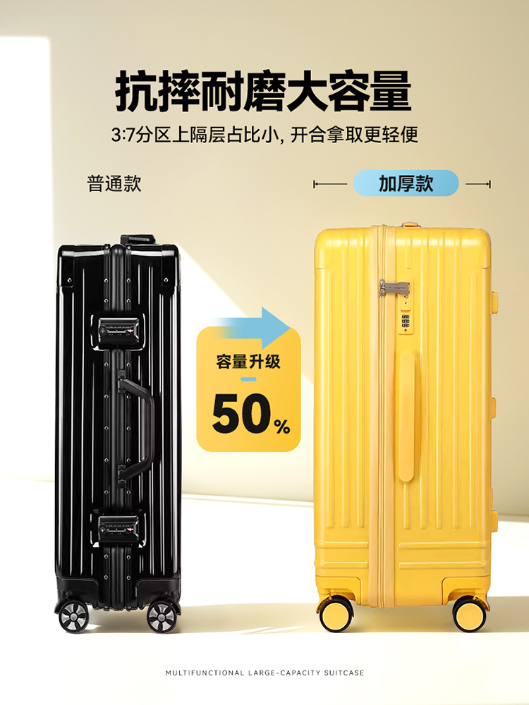 88VIP：喵满分 行李箱旅行箱大容量密码皮箱子防刮拉杆箱20寸 113.05元
