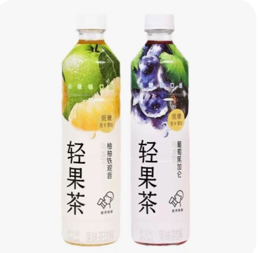 HEYTEA 喜茶 轻果茶低糖低卡0脂果味茶饮料450ml*4瓶 11.9元