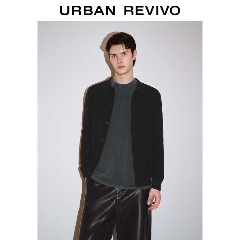 URBAN REVIVO UR男装时尚百搭休闲通勤翻领针织开衫UMM940014 269元