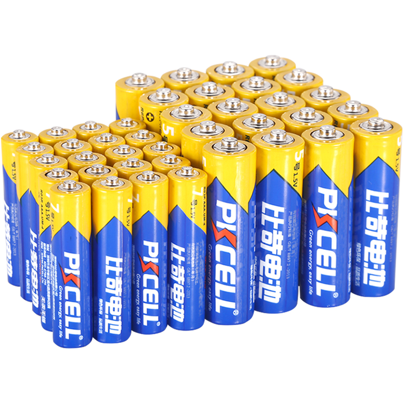 PKCELL 比苛 R6P 5号碳性电池1.5V 20粒+RO3P 7号碳性电池 1.5V 20粒 40粒装 17.9元（需