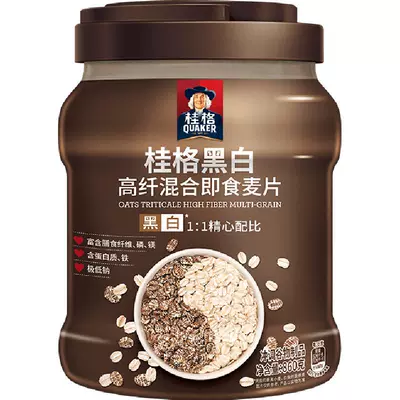 桂格即食黑白高纤麦片860g 5.5元（需领券+淘金币抵扣1.5元）