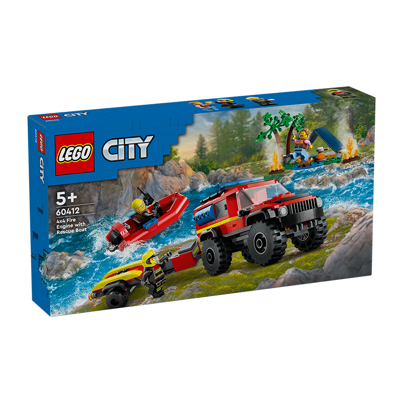 PLUS会员：LEGO 乐高 City城市系列 60412 4x4 消防车和救生艇 127.95元（需领券）