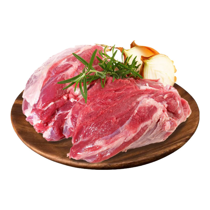 移动端、京东百亿补贴：东来顺 内蒙古羔羊原切去骨羊后腿肉净重2斤 炖煮