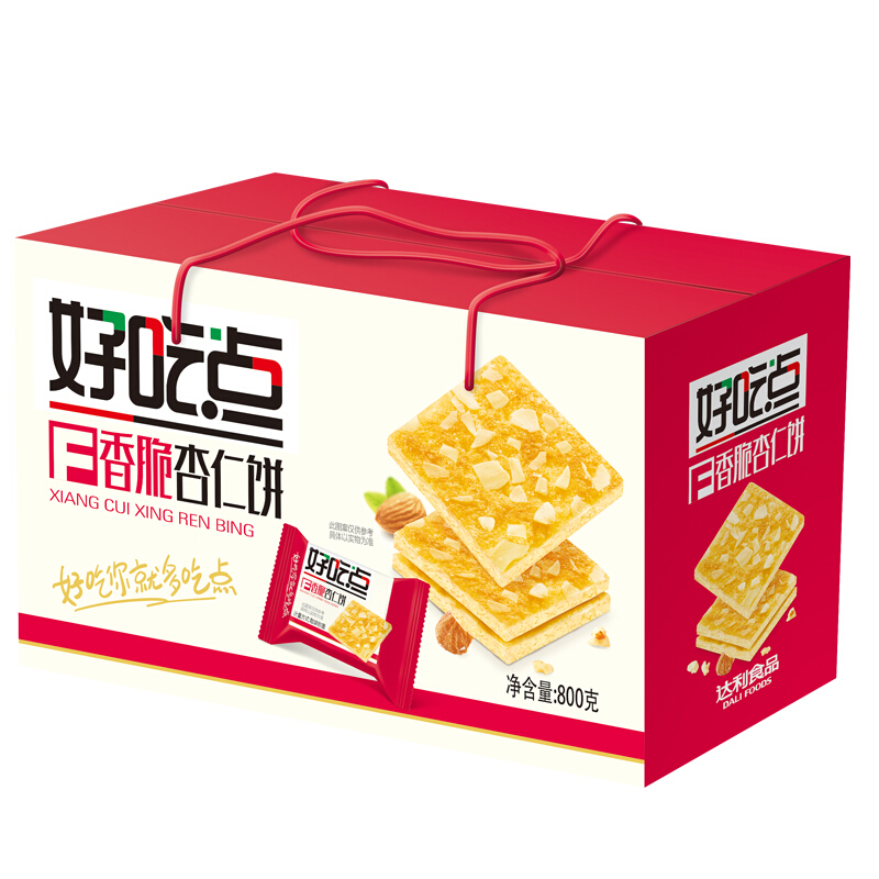 好吃点 香脆杏仁饼 800g 18.8元（需用券）