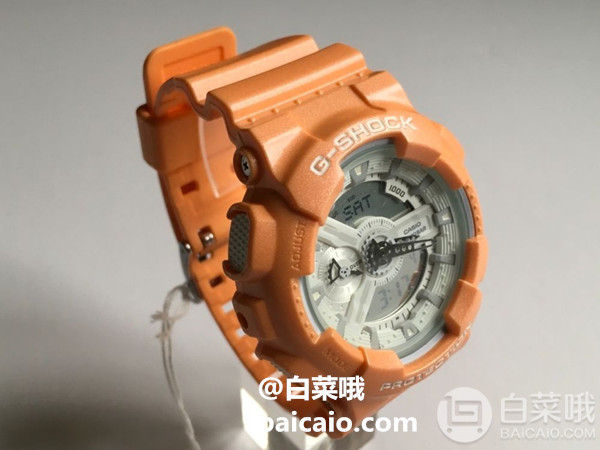 少见骚气橙！Casio 卡西欧 G-Shock系列 GA110SG-4A 男士双显运动手表452.7元