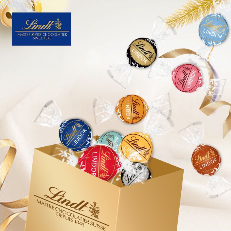 Lindt 瑞士莲 进口Lindt/瑞士莲600g牛奶软流心巧克力黑巧克力喜糖 29.8元