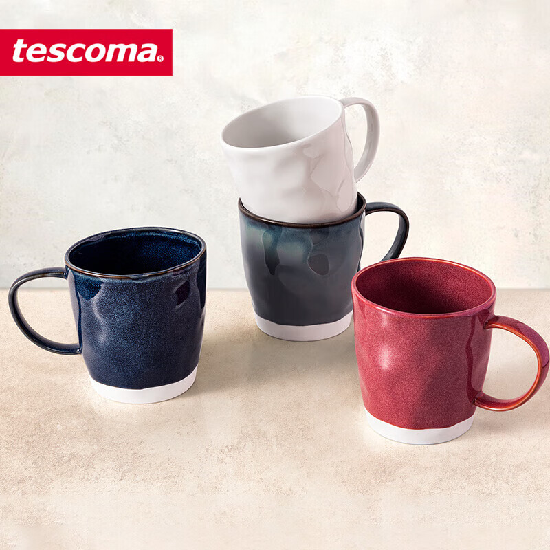 值选：tescoma LIVING 茶歇杯4件套 陶瓷马克杯 149.2元包邮（双重优惠）