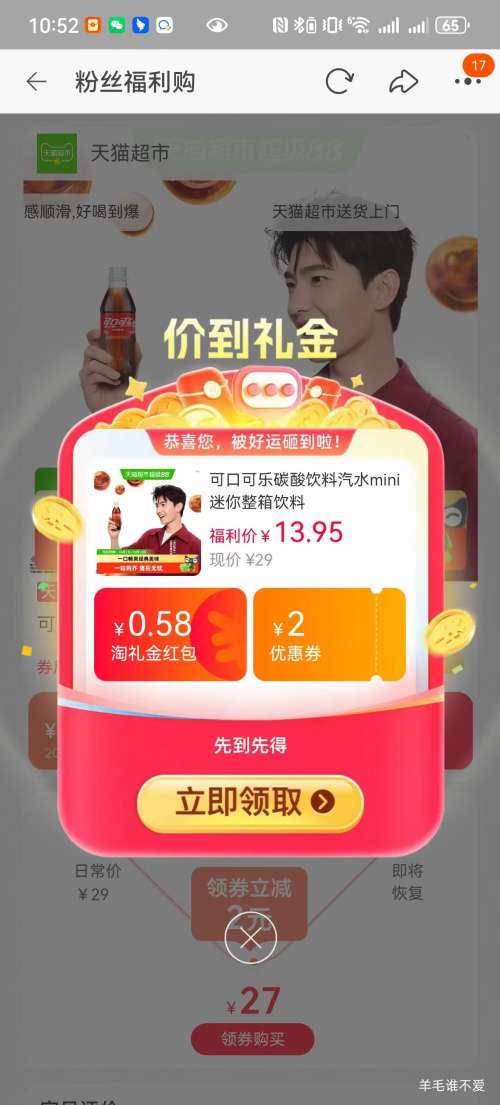 可口可乐 248ml×12瓶 碳酸饮料汽水 mini迷你整箱 10.14元+0.08元淘金币 - 线报酷