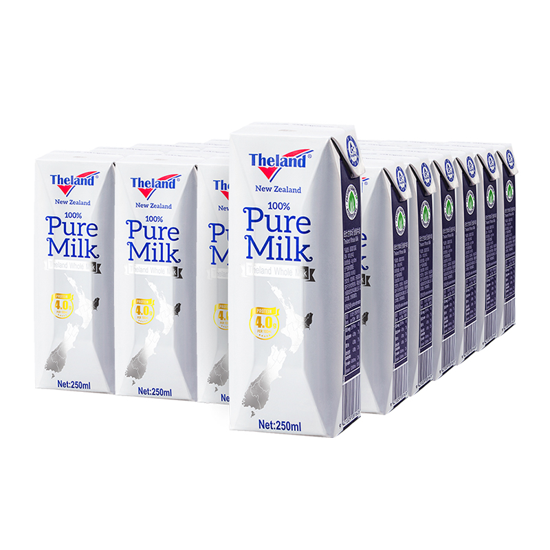 Theland 纽仕兰 4.0g蛋白质高钙全脂纯牛奶250ml*24 新西兰进口 71.25元