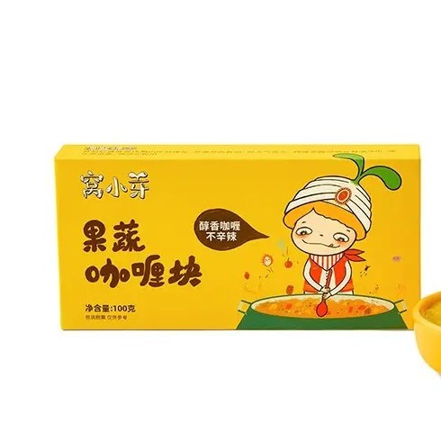 窝小芽 果蔬咖喱块 100g 24.9元（需用券）