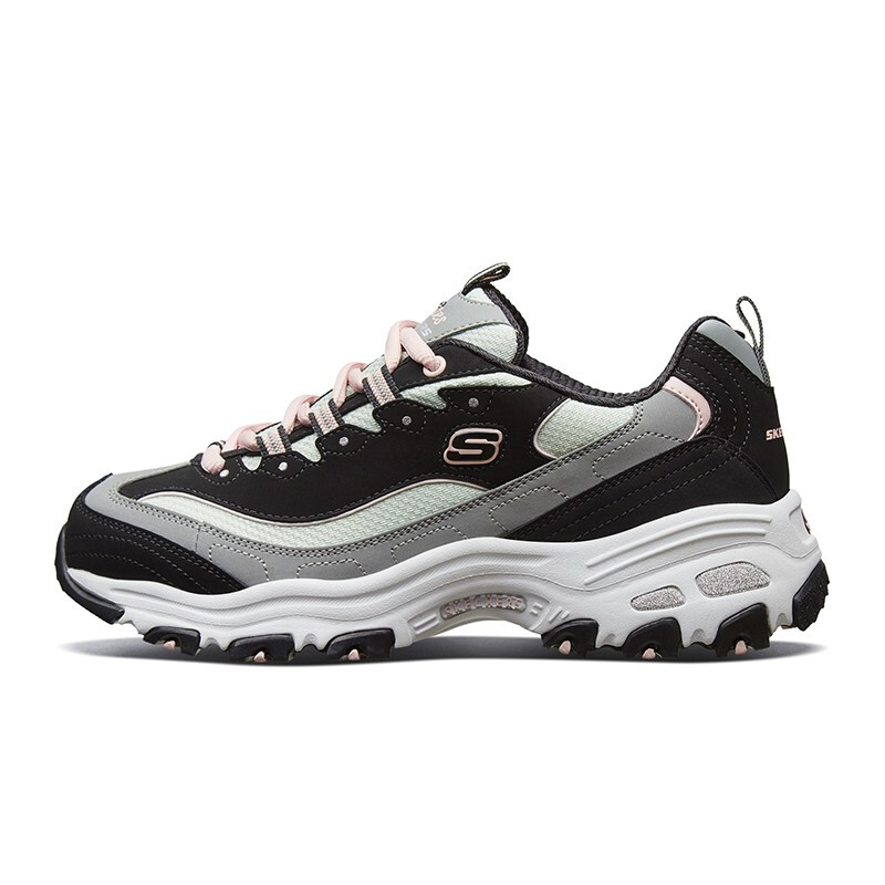 SKECHERS 斯凯奇 D'lites 1.0 女子休闲运动鞋 13143/BKGY 黑/白/浅绿/粉 36 295.05元（