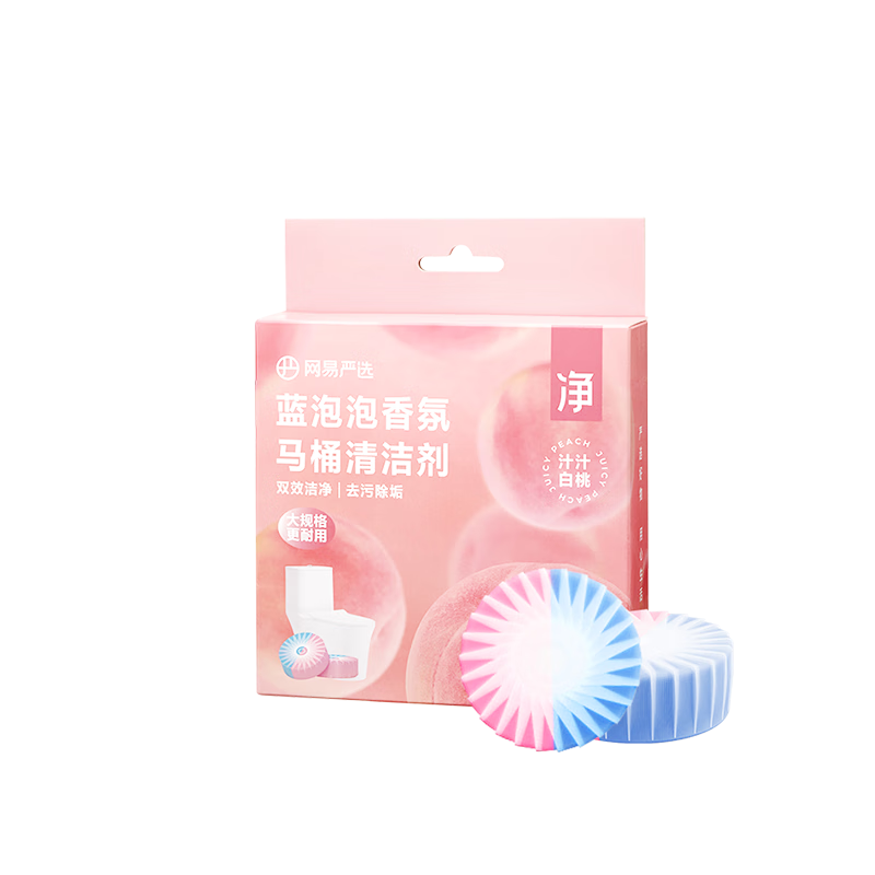 再降价：网易严选 蓝泡泡香氛马桶清洁剂 60g*4 洁厕块 4.01元