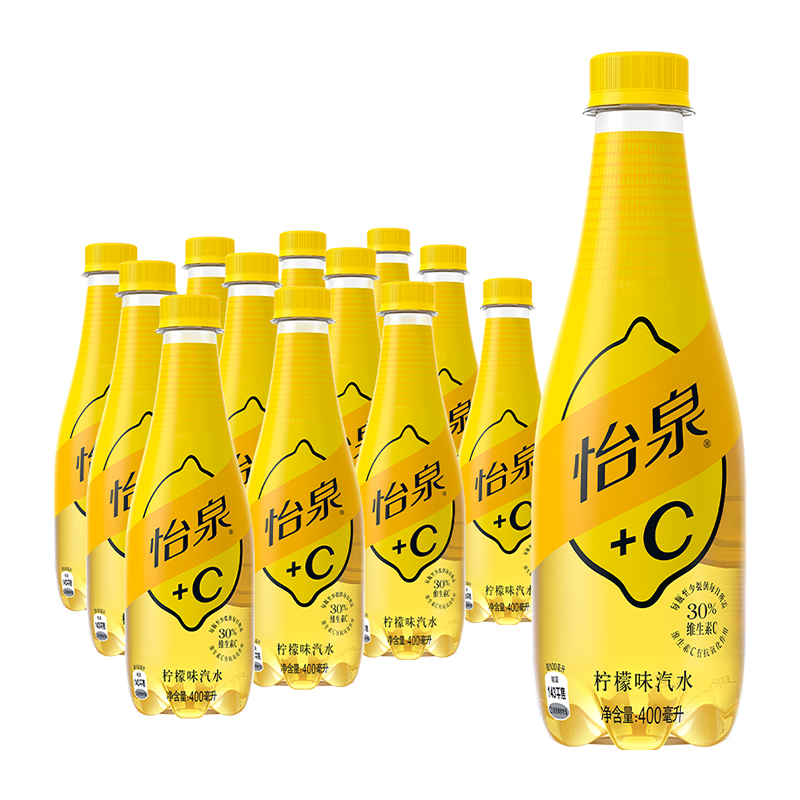 怡泉 Coca-Cola 可口可乐 怡泉+C柠檬味汽水 400ml*12瓶 21.6元