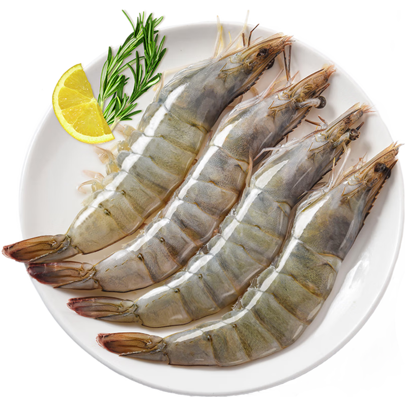 京鲜港 厄瓜多尔白虾净重3斤加大号45-60只/盒大虾盐冻年货礼盒新年 63.94元