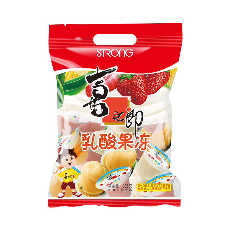 xizhilang 喜之郎 果汁果冻乳酸混合口味882g*1袋下午茶儿童零食量贩