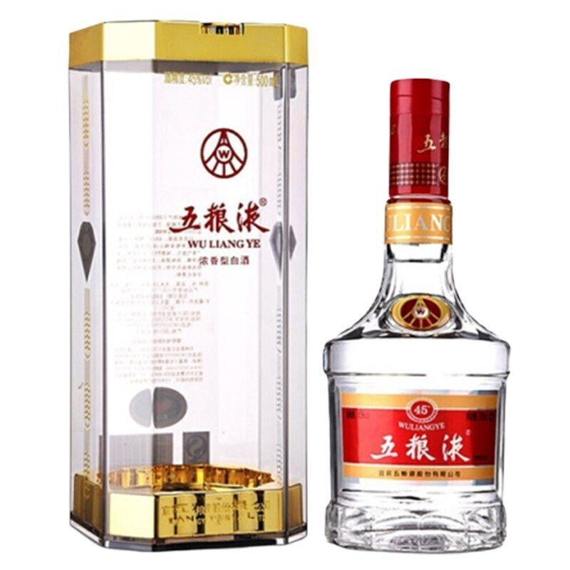 五粮液 WULIANGYE 水晶装 45%vol 浓香型白酒 500ml 单瓶装 859元