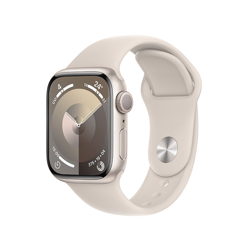 Apple 苹果 Watch Series 9 智能手表 GPS款 41mm 星光色 橡胶表带 2384.01元（需用券
