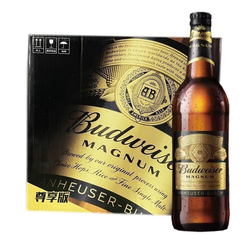 88VIP：Budweiser 百威 啤酒黑金美式拉格整箱大瓶600ml*12瓶 61.61元（需用券）