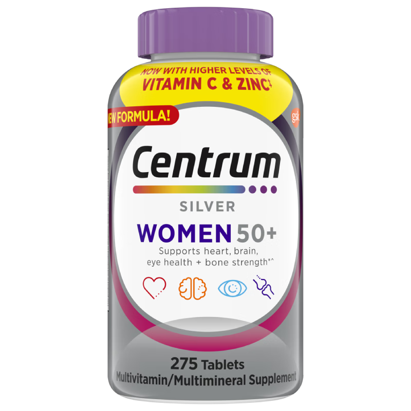 PLUS会员：Centrum 善存 进口银片 中老年女性复合维生素275粒 126.64元（需用券