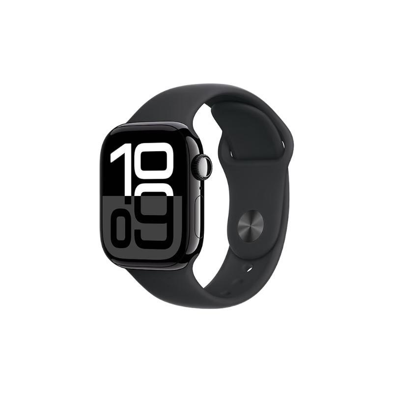 今日必买：Apple 苹果 Watch Series 10 智能手表 GPS款 42mm 亮黑色 黑色橡胶表带 S/