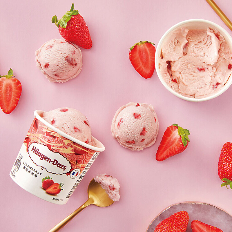 哈根達斯 H?agen·Dazs 草莓冰淇淋 392g 69元