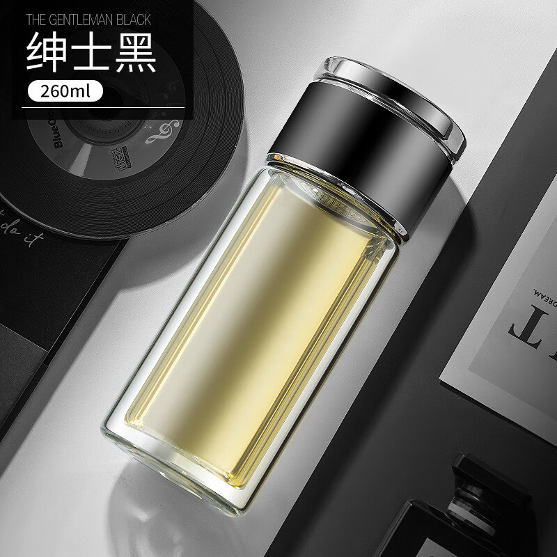 高硼硅双层茶水分离杯 330ml 39.9元（需用券）