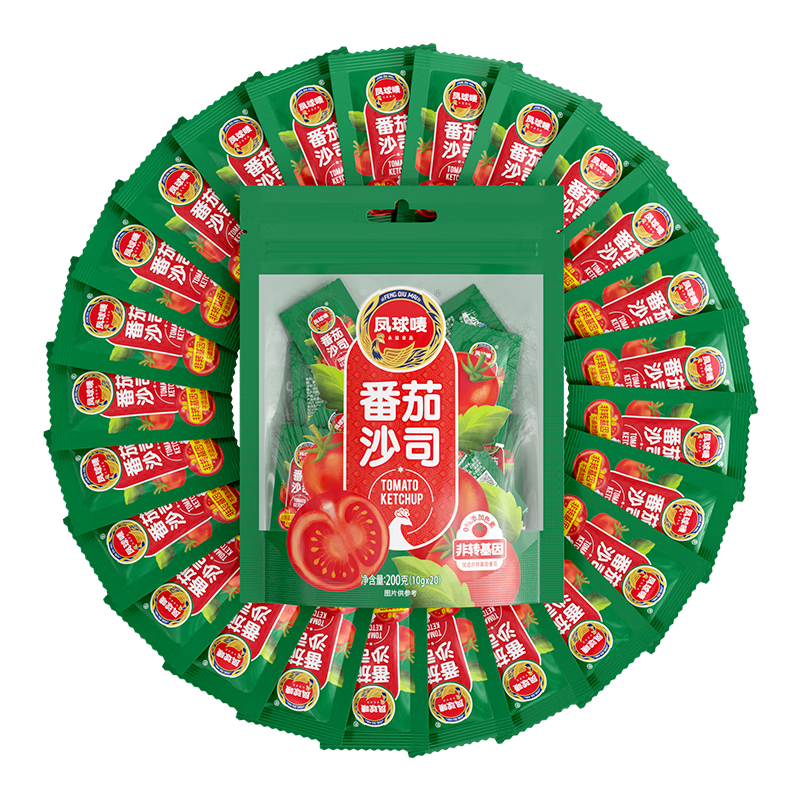 PLUS会员：凤球唛 番茄沙司10g*20袋 1.56元+运费