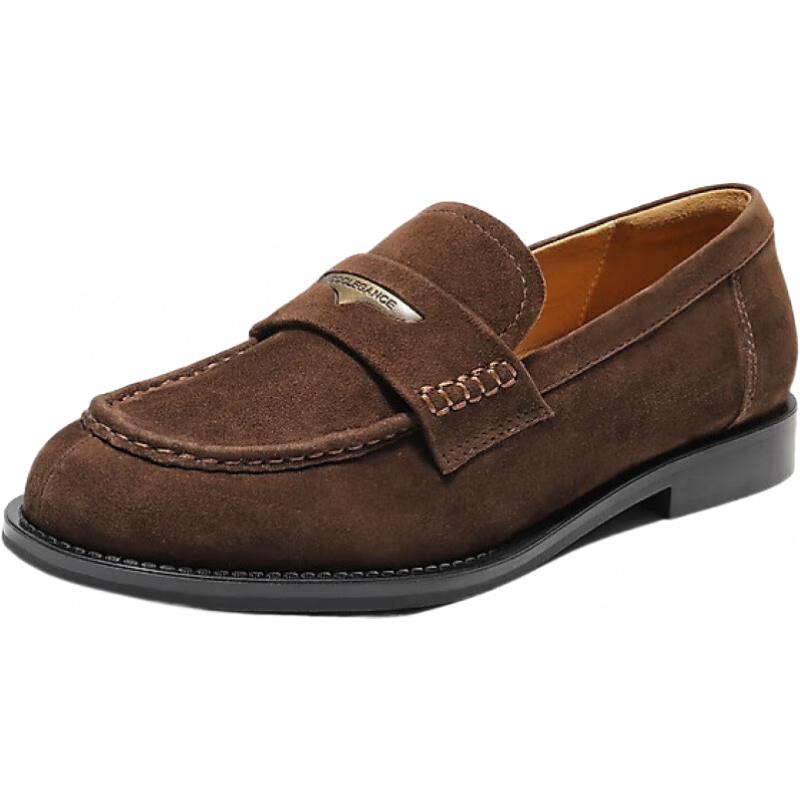 百丽 质感海鸥乐福鞋女25秋羊皮平跟便士乐福鞋D9X1DCA5 咖啡色 37 499元