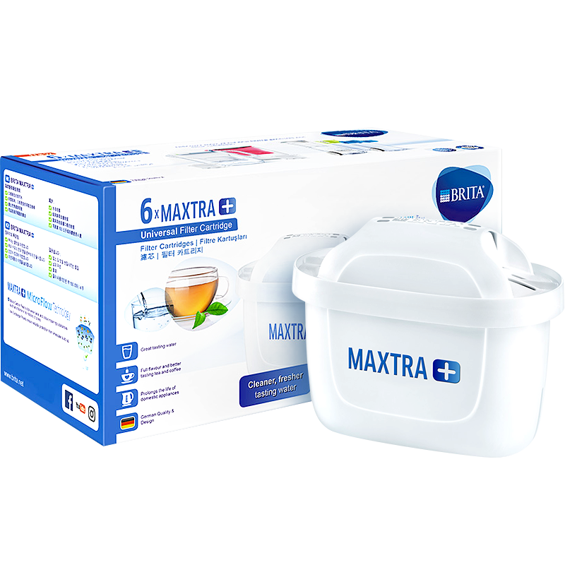 碧然德（BRITA）滤水壶滤芯 Maxtra+多效滤芯6只装 过滤器净水器滤芯 碧然德滤