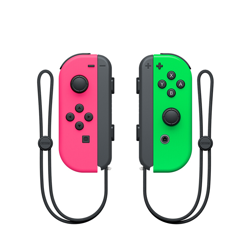 PLUS会员：Nintendo 任天堂 海外版 Joy-con 游戏手柄 电光粉红&光绿 338.4元（需用券）