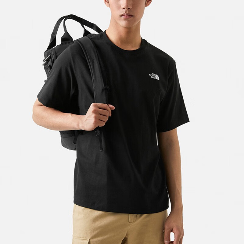 THE NORTH FACE 北面 小标圆领短袖T恤 黑色NT7UN04A ￥126.3