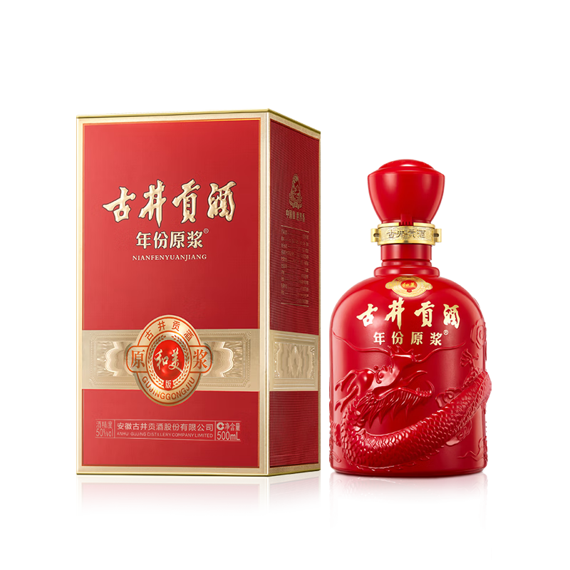古井贡酒 年份原浆和美版 送礼 50度 500mL 1瓶 浓香型幸福白酒 180元,合90元/件